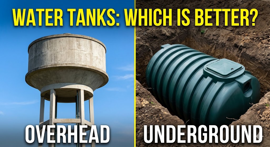 Overhead Vs Underground Water Tank
