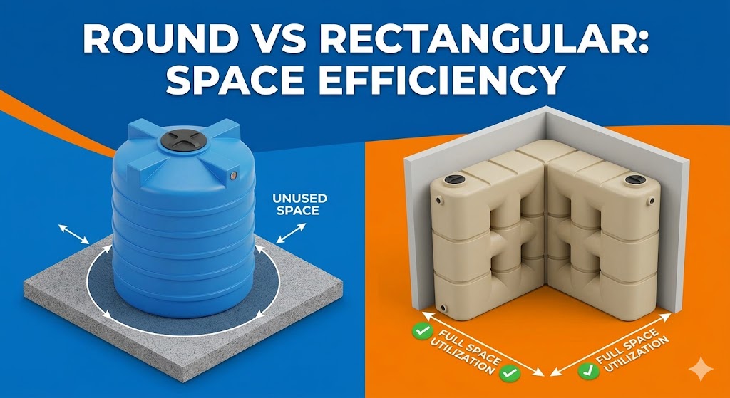 Round Vs Rectangular Water Tank Space Efficiency Compared
