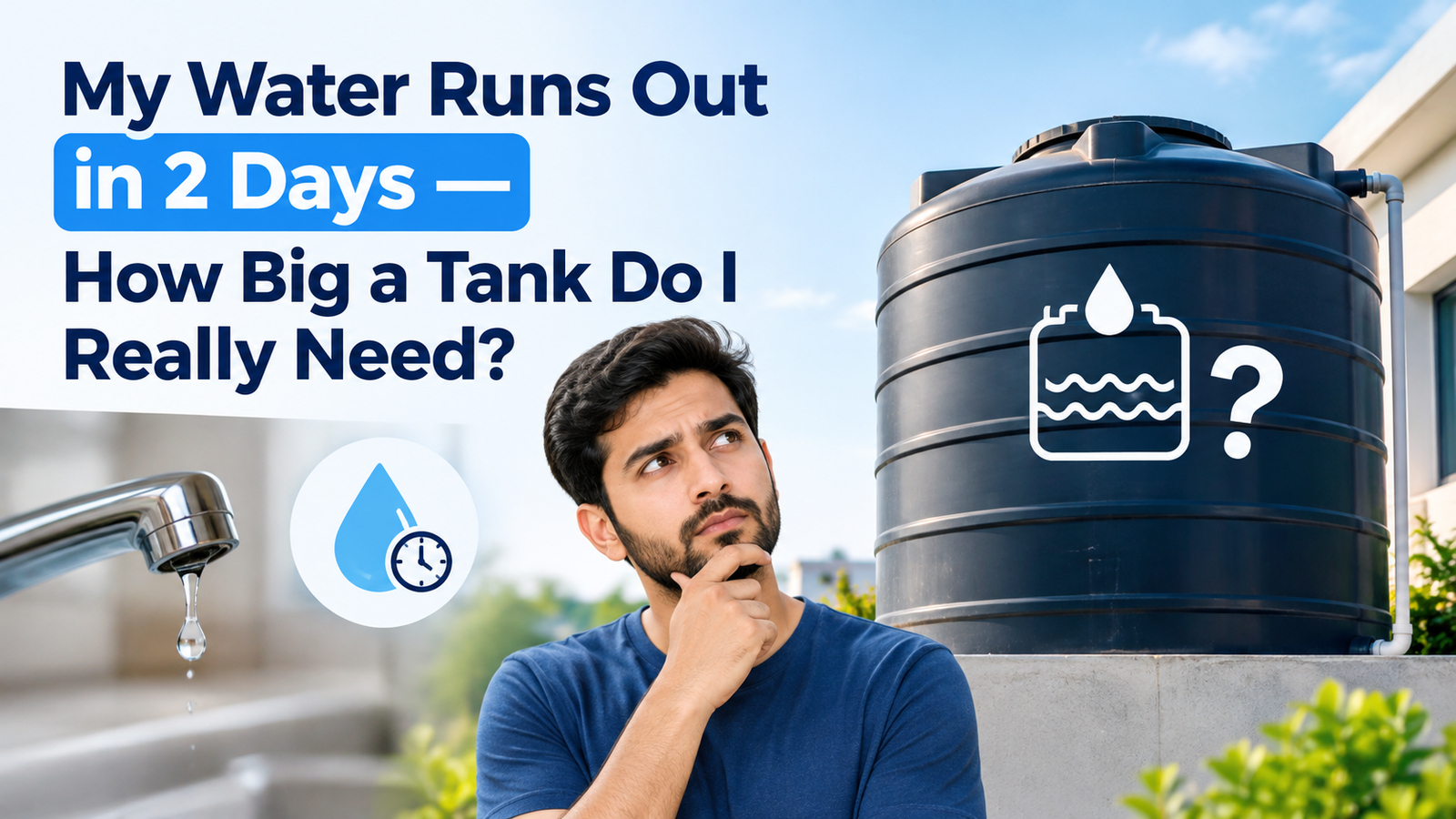 My Water Runs Out in 2 Days — How Big a Tank Do I Really Need?