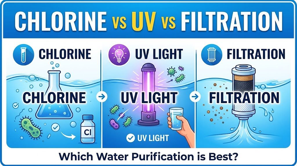Chlorine Vs UV Vs Filtration