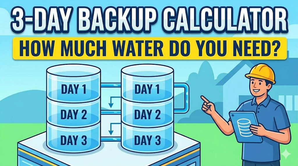 How Much Water Storage Do You Need for 3 Days of Backup?