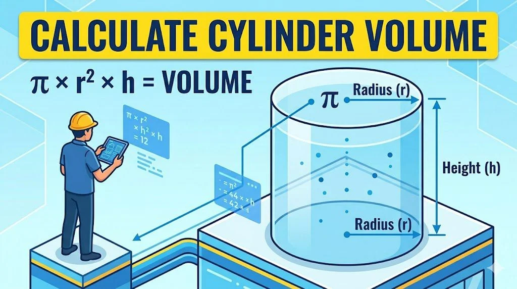 How to Calculate the Volume of a Cylindrical Water Tank