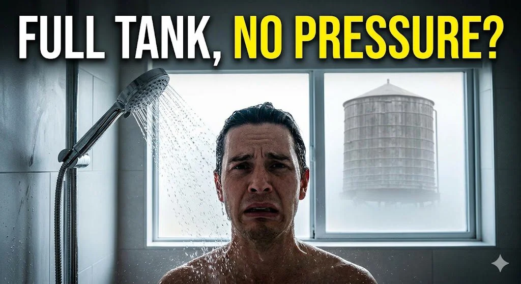 Why Is My Shower Pressure Low Even with a Full Rooftop Tank?